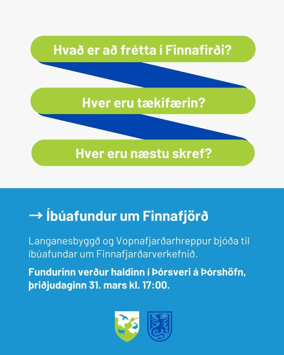 Íbúafundur um Finnafjarðarverkefnið 31. mars - Streymi