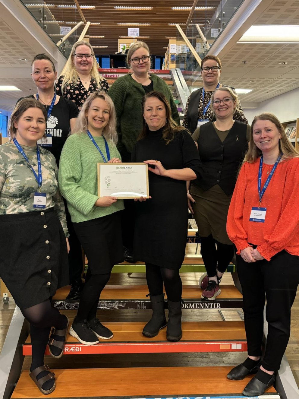 Hrönn Soffía Björgvinsdóttir verkefnastjóri hringrásarverkefna hjá Amtsbókasafninu á Akureyri tekur …