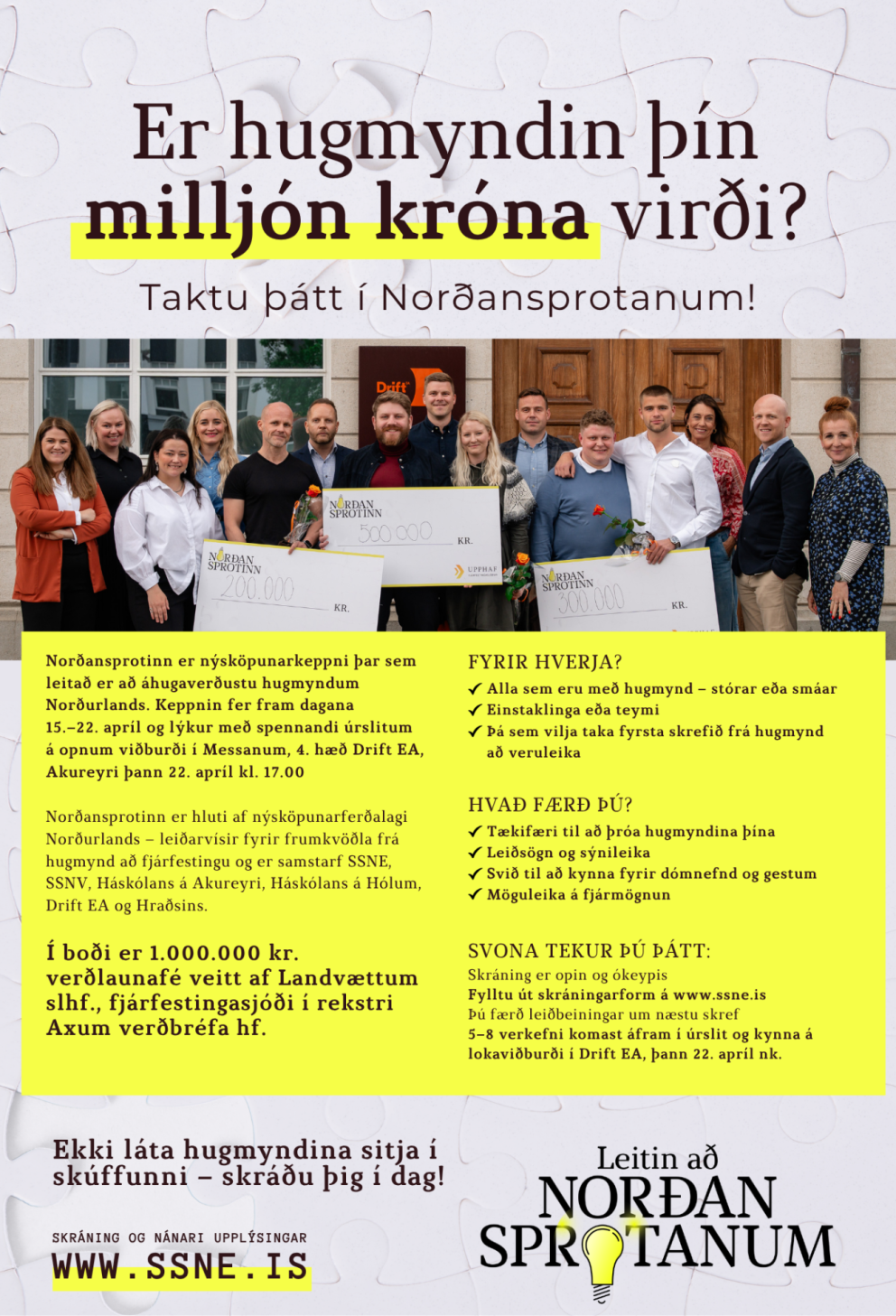 Er þín hugmynd milljón króna virði?