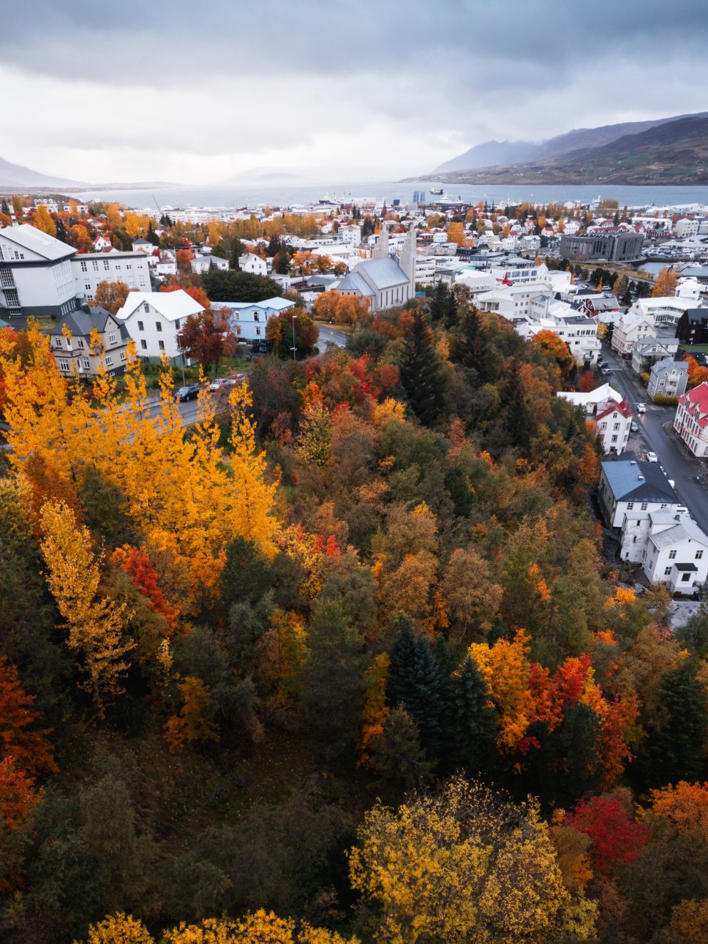 Akureyri að hausti.