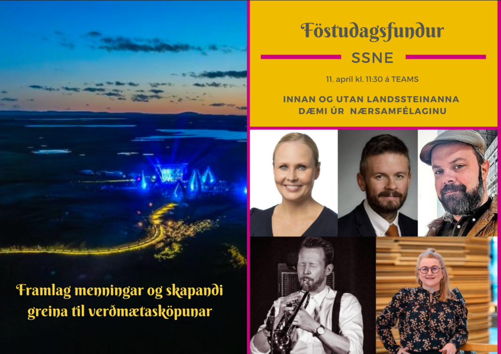 Föstudagsfundur SSNE - Framlag menningar og skapandi greina til verðmætasköpunar