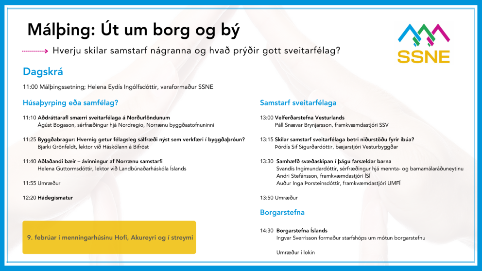 Út um borg og bý? Málþing 9. febrúar