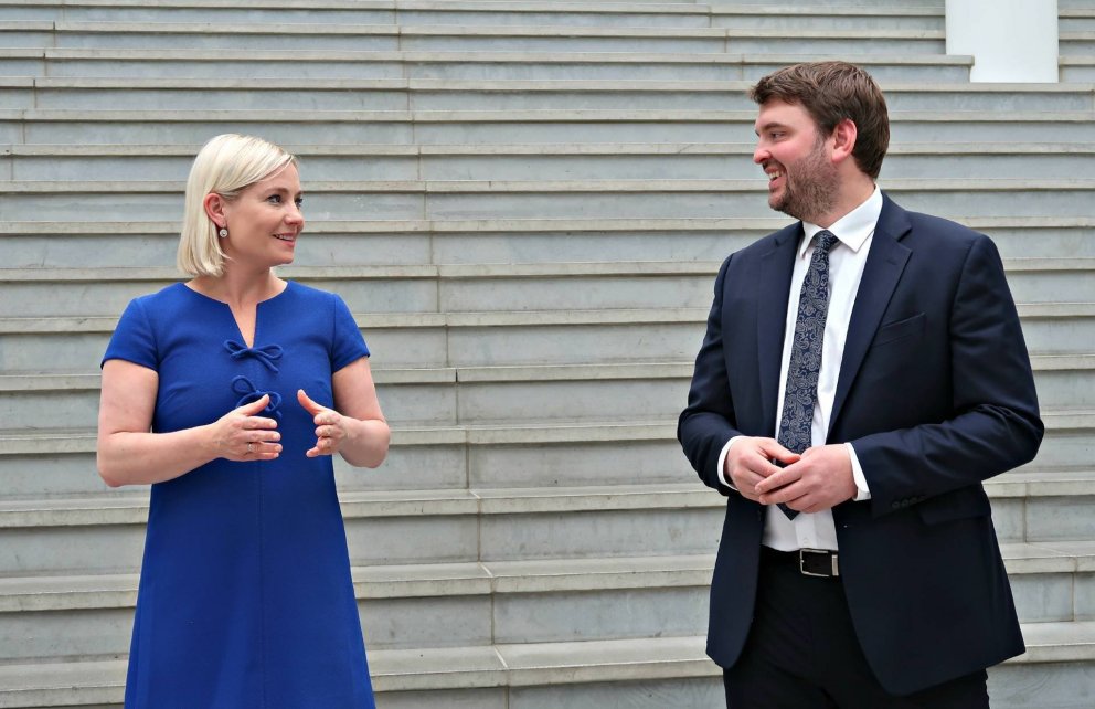 Lilja Alfreðsdóttir, mennta- og menningarmálaráðherra og Ásmundur Einar Daðason, félags- og barnamál…