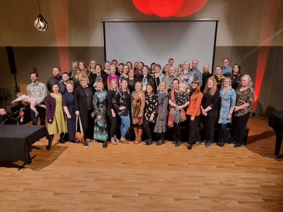 Hópur þátttakenda uppskeruhátíðar Matsjárinnar á Hótel Laugarbakka.
