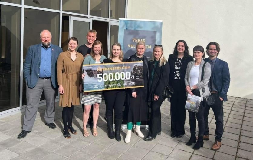 Eyjólfur Guðmundsson rektor HA ásamt umsækjendum í Norðansprotann 2022