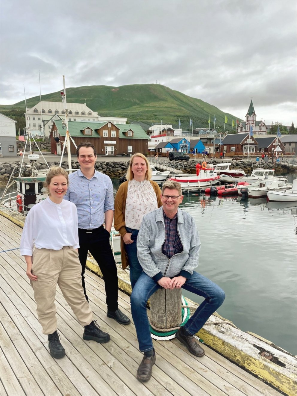 Frá vinstri: Hildur, Smári, Albertína og Ari Páll