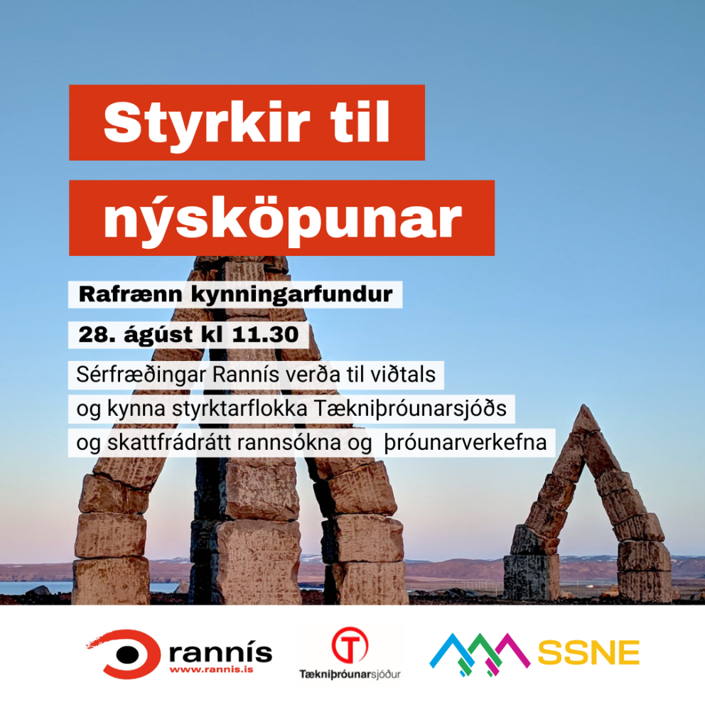 Skattfrádráttur rannsókna- og þróunarverkefna, netöryggissjóður og tækniþróunarsjóður