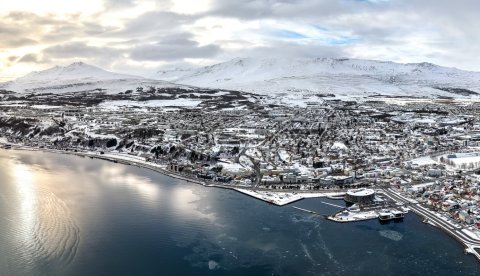 Loftmynd af Akureyri.