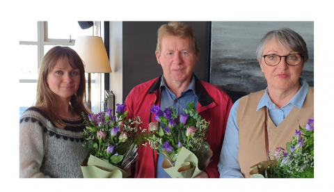 Vigdís Rún Jónsdóttir SSNE, Ingibergur Guðmundsson SSNV og Björk Guðjónsdóttir SSS voru leyst út með þökkum og blómum fyrir vel unnin störf