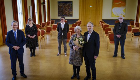 Stofnendur sjóðsins eru hjónin Sigrún Júlíusdóttir og Þorsteinn Vilhjálmsson, sem bæði eru fyrrverandi prófessorar við Háskóla Íslands. Mynd: Kristinn Ingvarsson