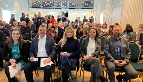 Katrín Jakobsdóttir, forsætisráðherra, Guðlaugur Þór Þórðarson, umhverfis-, orku- og lofslagsráðherra , Áslaug Arna Sigurbjörnsdóttir, háskóla-, iðnaðar- og nýsköpunarráðherra, Unnur Valborg Hilmarsdóttir, framkvæmdastjóri SSNV og Eyþór Björnsson, framkvæmdastjóri SSNE