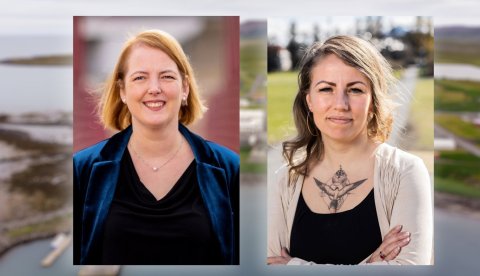Albertína Friðbjörg Elíasdóttir og Sigurborg Ósk Haraldsdóttir. 
(Ljósmyndir: Auðunn Níelsson og Ívar Sæland)