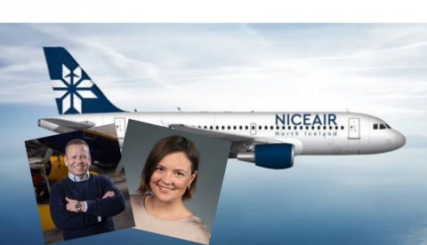 Þorvaldur Lúðvík, framkvæmdastjóri Niceair. Hilda Jana Gísladóttir, formaður stjórnar SSNE. Myndin er samsett.